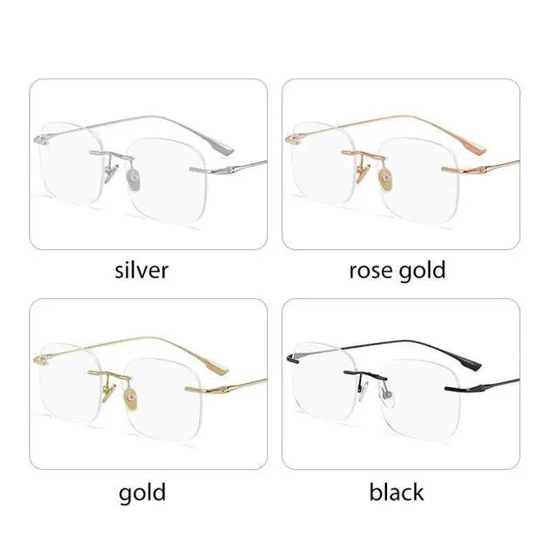 Men's Rimless Titanium Prescription Glasses 99219 — view 6 | Rx Spectacle