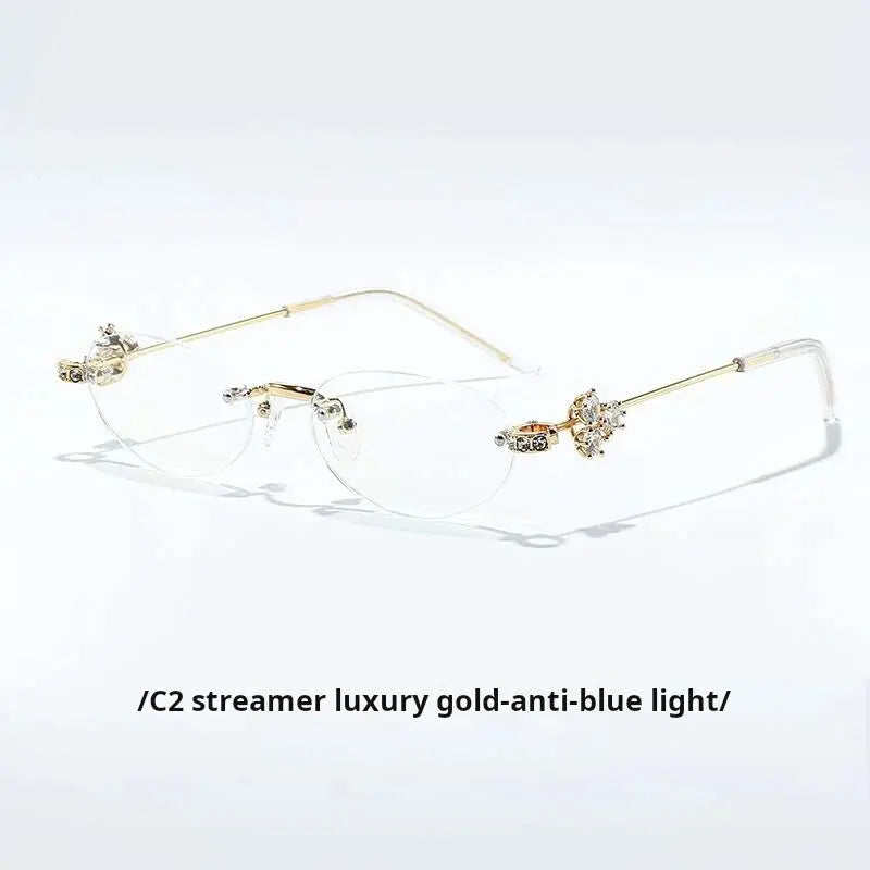 Women's Oval Rimless Prescription Glasses 770803 — view 5 | Rx Spectacle
