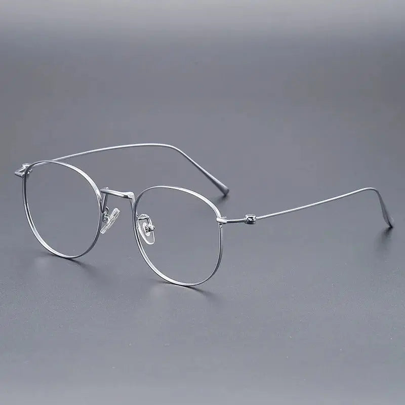 Women's Round Full Rim Titanium Prescription Glasses 45110 — view 6 | Rx Spectacle