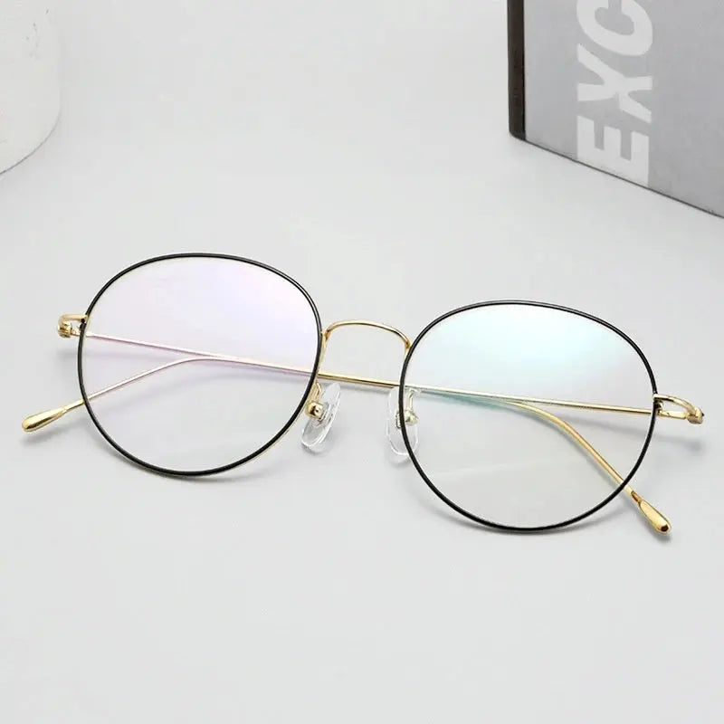 Women's Oval Full Rim Titanium Prescription Glasses 85187 — view 4 | Rx Spectacle