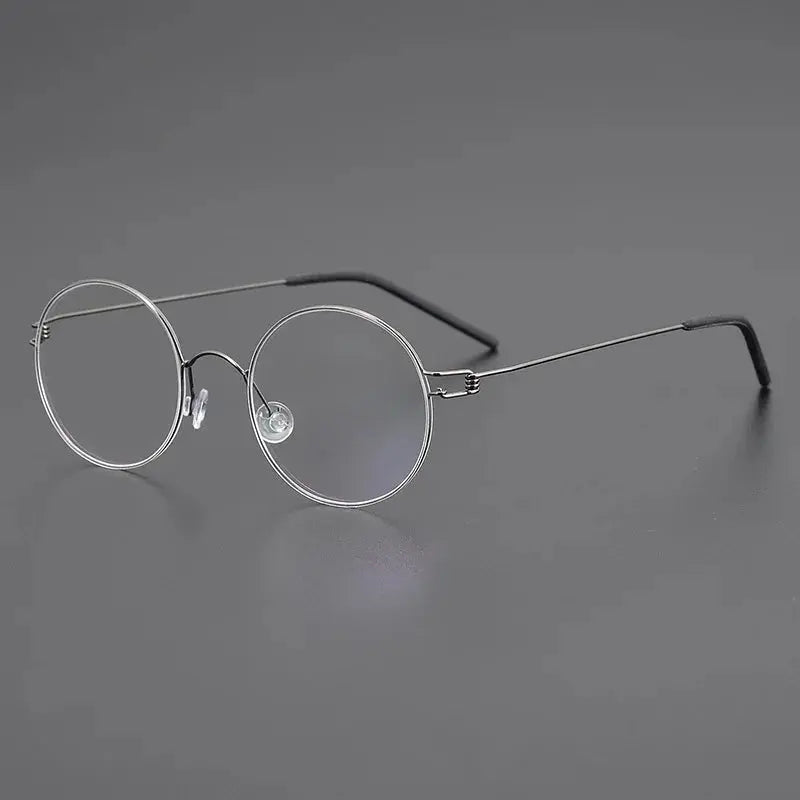 Women's Round Full Rim Titanium Screwless Prescription Glasses 195003 — view 7 | Rx Spectacle