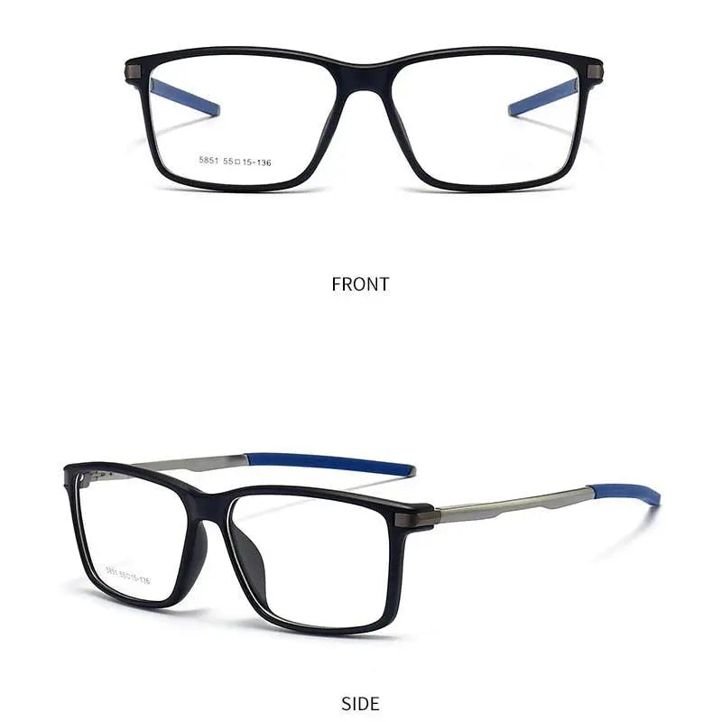 Men's Square Full Rim TR90 Sports Glasses 5851 — view 13 | Rx Spectacle