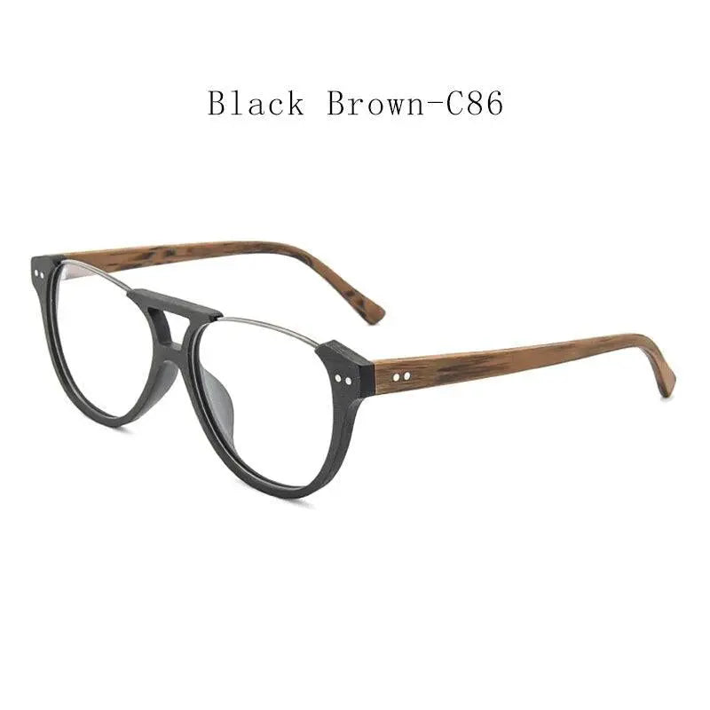 Unisex Square Full Rim Alloy Double Bridge Prescription Glasses Ft5356 — view 4 | Rx Spectacle