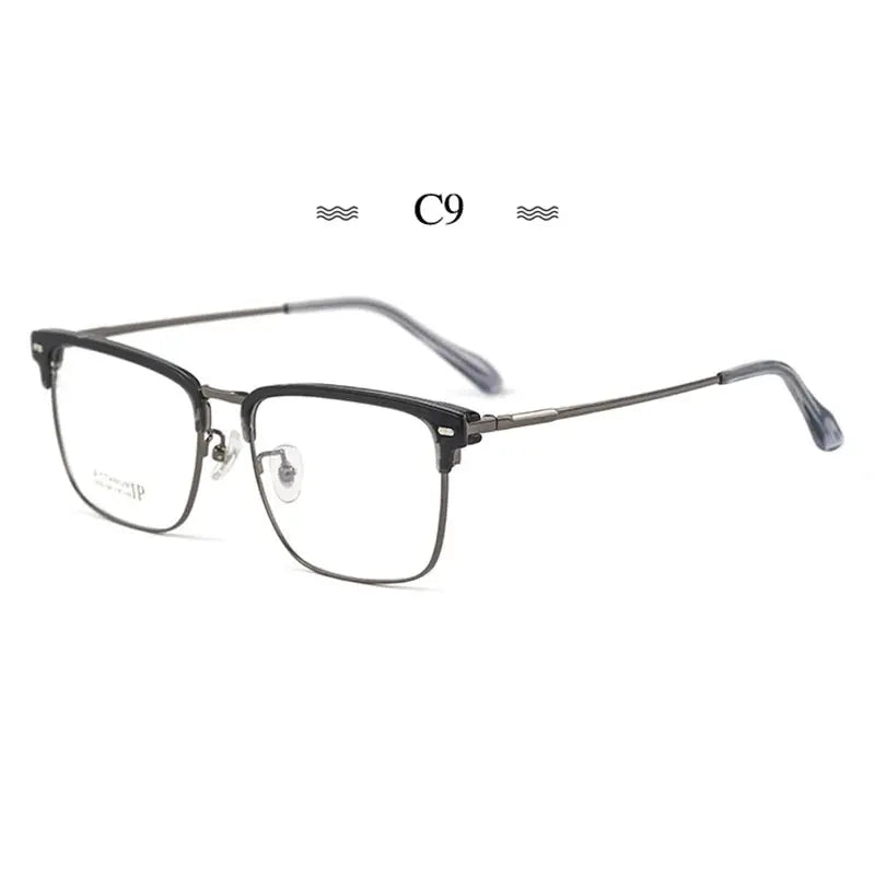 Men's Square Full Rim Titanium Prescription Glasses 232044 — view 4 | Rx Spectacle