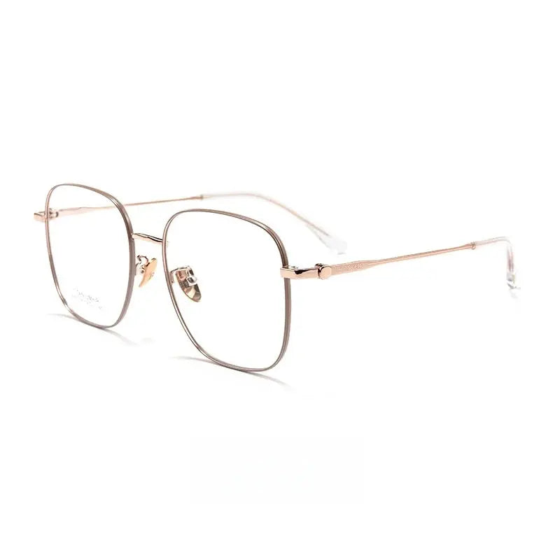 Unisex Square Full Rim Titanium Prescription Glasses 61030 — view 6 | Rx Spectacle