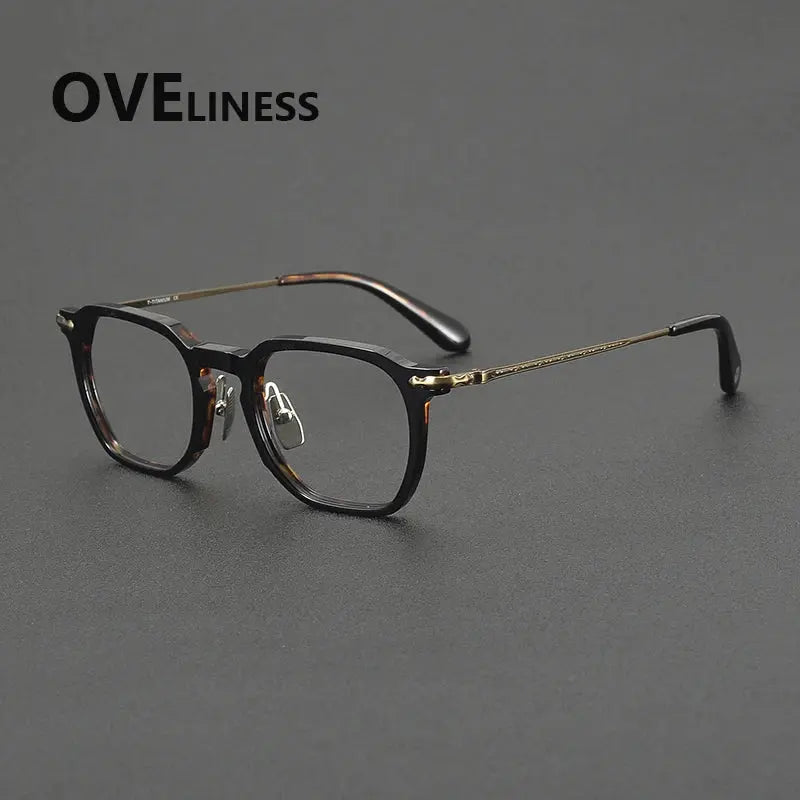 Unisex Square Full Rim Titanium Prescription Glasses 322146 — view 6 | Rx Spectacle