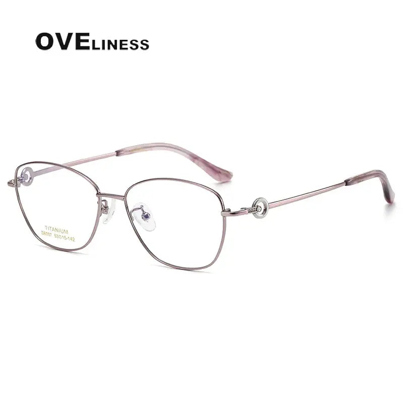 Women's Cat Eye Full Rim Titanium Prescription Glasses 196007 — view 9 | Rx Spectacle