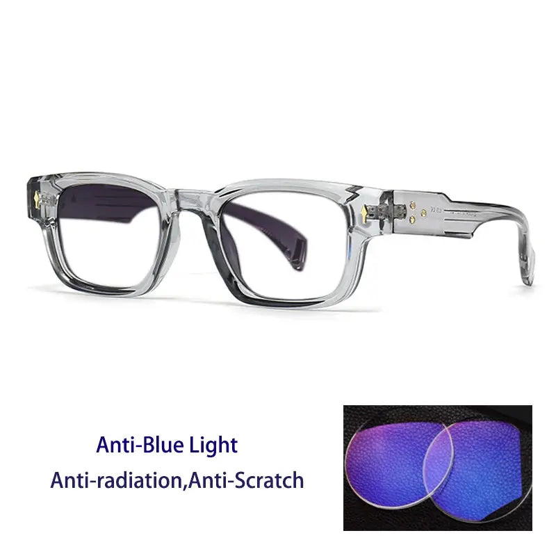 Unisex Rectangular Full Rim Acetate Prescription Glasses 341000 — view 11 | Rx Spectacle