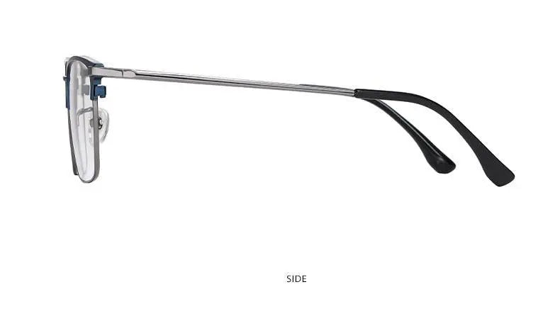Men's Square Full Rim Titanium Prescription Glasses Yj2037 — view 15 | Rx Spectacle