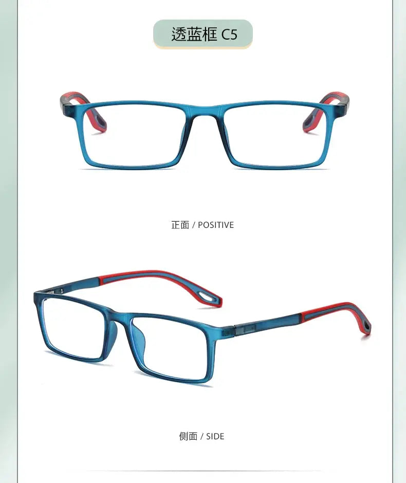 Men's Square Full Rim Plastic Prescription Glasses 81308 — view 20 | Rx Spectacle