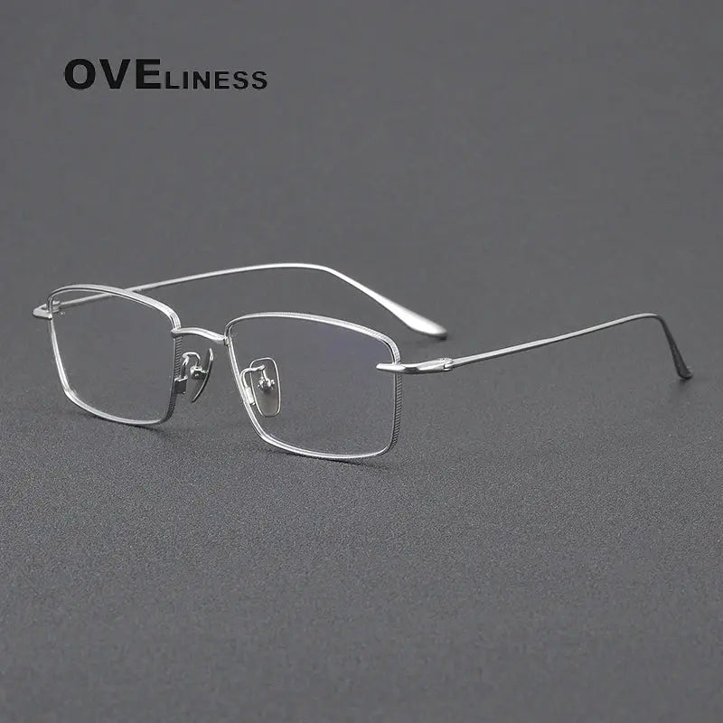 Unisex Polygon Full Rim Titanium Prescription Glasses 369175 — view 5 | Rx Spectacle