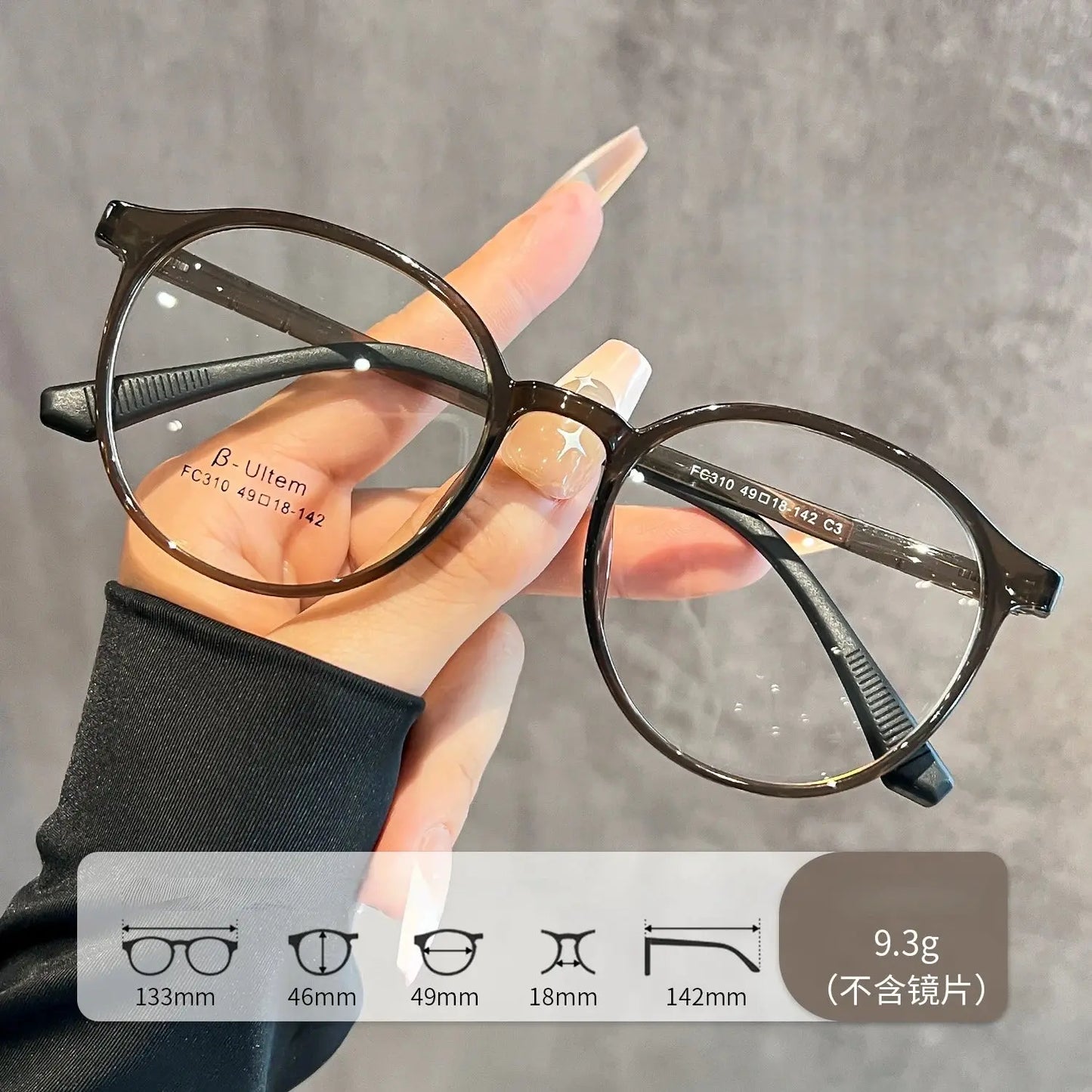 Women's Oval Full Rim Titanium Prescription Glasses 57310 — view 3 | Rx Spectacle