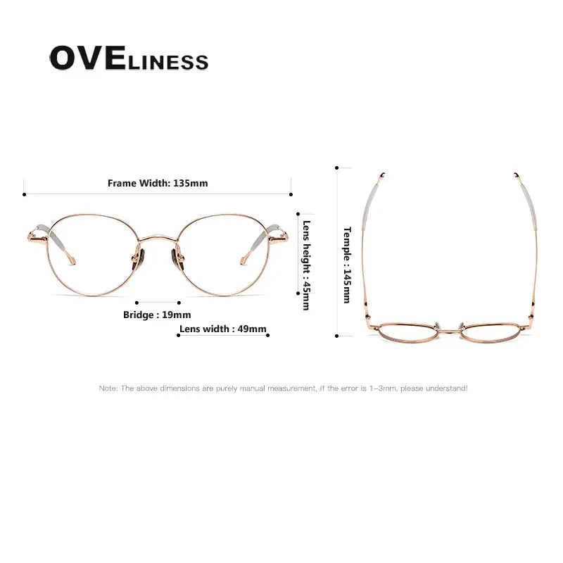 Women's Round Full Rim Titanium Prescription Glasses 369135 — view 2 | Rx Spectacle