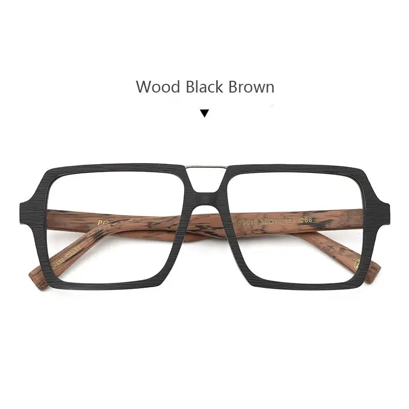 Men's Square Full Rim Acetate Double Bridge Prescription Glasses 696016 — view 3 | Rx Spectacle