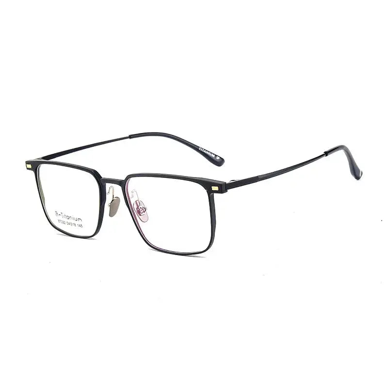 Men's Square Full Rim Titanium Prescription Glasses 787022 — view 4 | Rx Spectacle