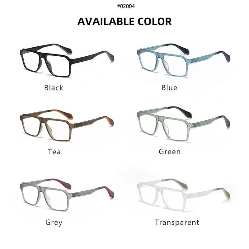 Men's Square Full Rim Titanium Sports Glasses 02004 — view 8 | Rx Spectacle
