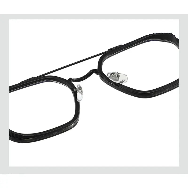 Men's Square Full Rim Titanium Prescription Glasses 55132 — view 4 | Rx Spectacle