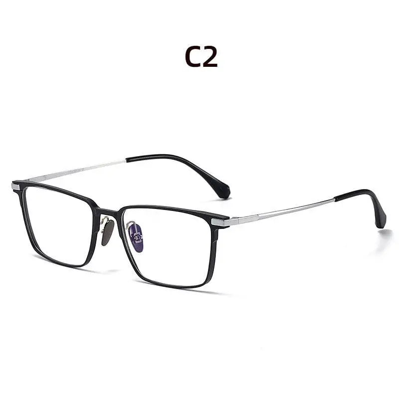 Men's Square Full Rim Titanium Prescription Glasses 20221 — view 5 | Rx Spectacle