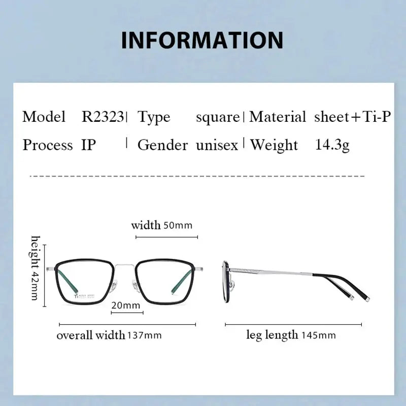 Women's Polygon Full Rim Titanium Prescription Glasses 92323 — view 2 | Rx Spectacle