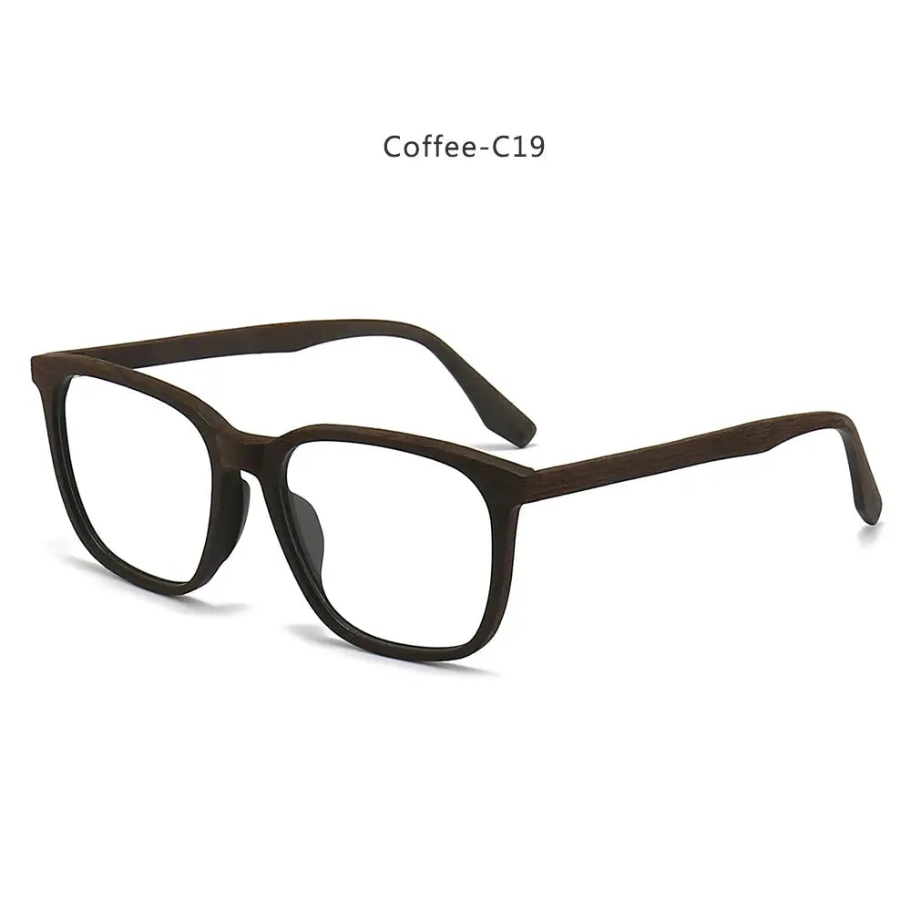 Unisex Square Full Rim Wood Prescription Glasses 48082 — view 7 | Rx Spectacle