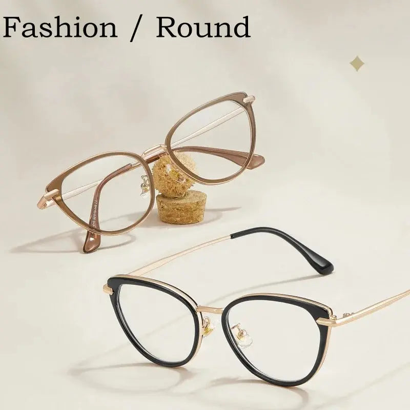 Women's Cat Eye Full Rim TR90 Prescription Glasses Y1911 — view 4 | Rx Spectacle