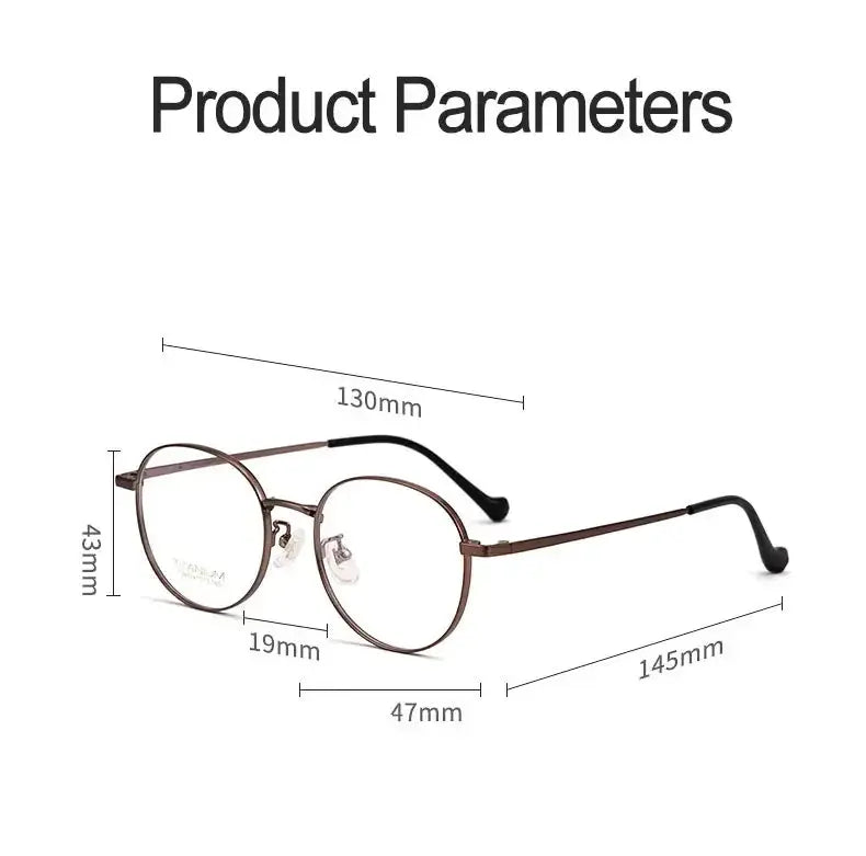 Women's Oval Full Rim Titanium Prescription Glasses 39337 — view 2 | Rx Spectacle