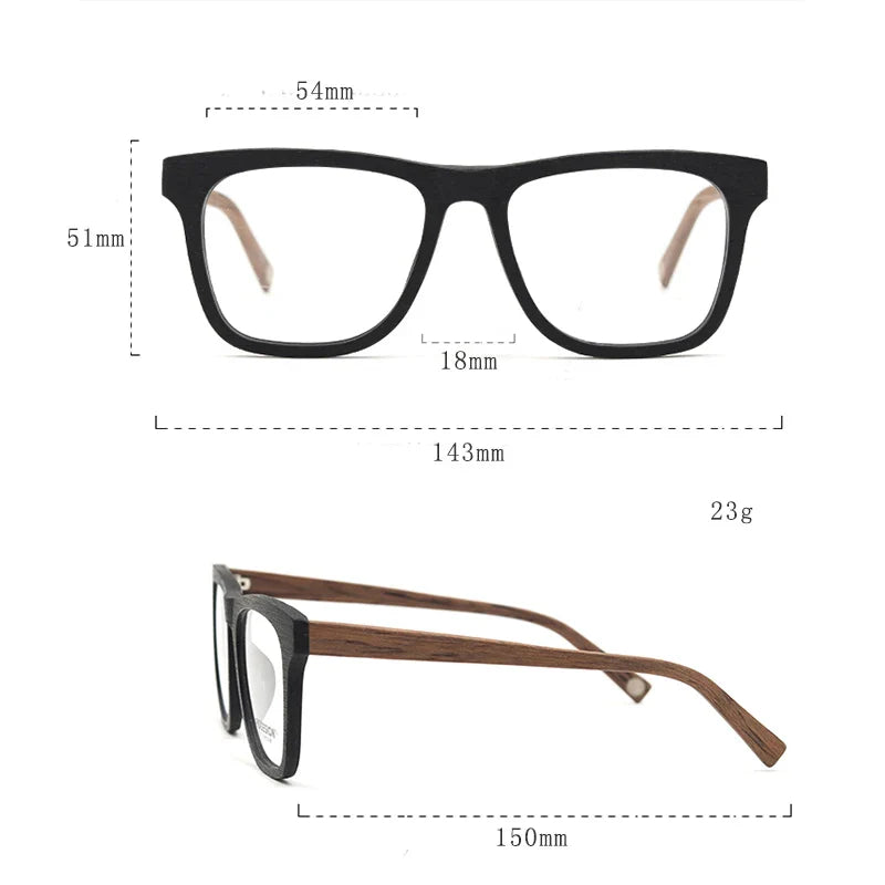 Men's Square Full Rim Acetate Prescription Glasses 908900 — view 2 | Rx Spectacle