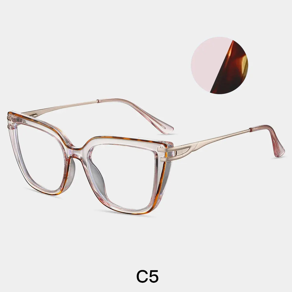 Women's Cat Eye Full Rim TR90 Prescription Glasses 87314 — view 3 | Rx Spectacle
