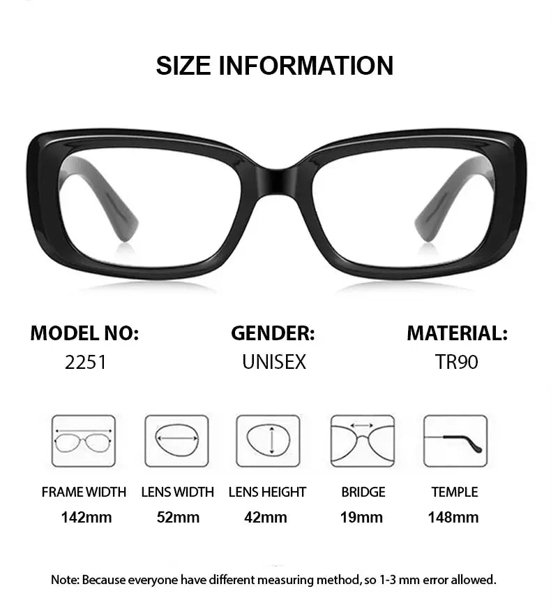 Unisex Square Full Rim Titanium Prescription Glasses 882251 — view 2 | Rx Spectacle