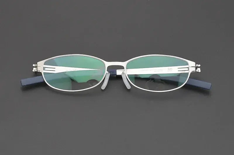 Women's Oval Full Rim Alloy Screwless Prescription Glasses 721007 — view 3 | Rx Spectacle