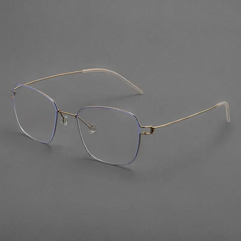 Women's Square Full Rim Titanium Screwless Prescription Glasses 70171 — view 3 | Rx Spectacle