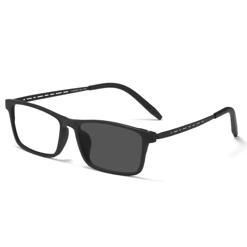 Men's Square Full Rim Titanium Reading Glasses Y8822 — view 3 | Rx Spectacle