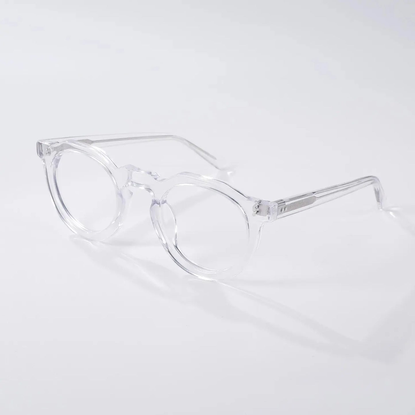 Unisex Round Full Rim Acetate Flat Top Prescription Glasses 835022 — view 4 | Rx Spectacle