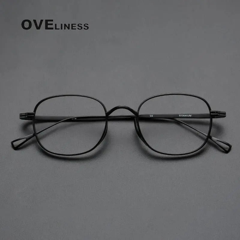 Unisex Round Full Rim Titanium Prescription Glasses 10518s — view 3 | Rx Spectacle