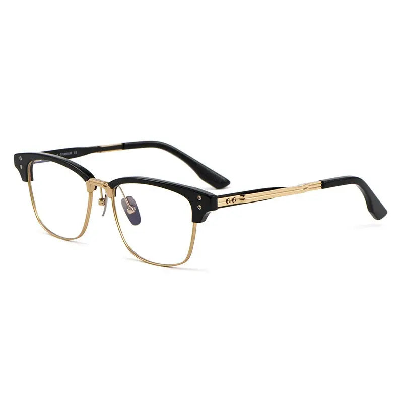 Men's Square Full Rim Titanium Oversized Prescription Glasses 499132 — view 6 | Rx Spectacle