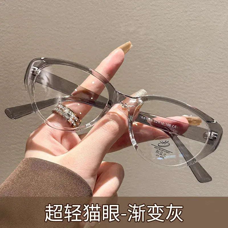 Women's Cat Eye Full Rim Titanium Prescription Glasses 81059 — view 4 | Rx Spectacle