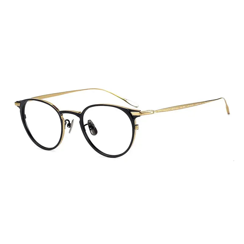 Unisex Oval Full Rim Titanium Prescription Glasses 63061 — view 3 | Rx Spectacle