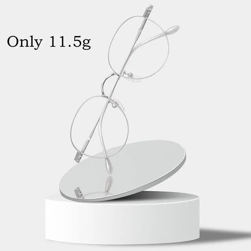 Unisex Polygon Full Rim Titanium Prescription Glasses Bt082t — view 9 | Rx Spectacle