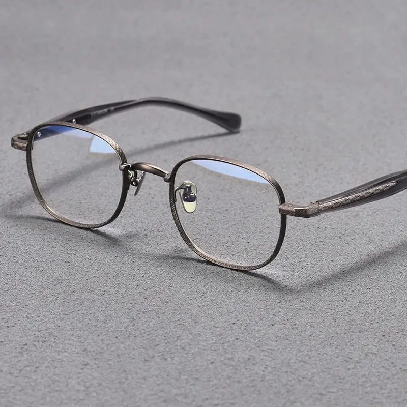 Women's Square Full Rim Titanium Prescription Glasses 942217 — view 5 | Rx Spectacle