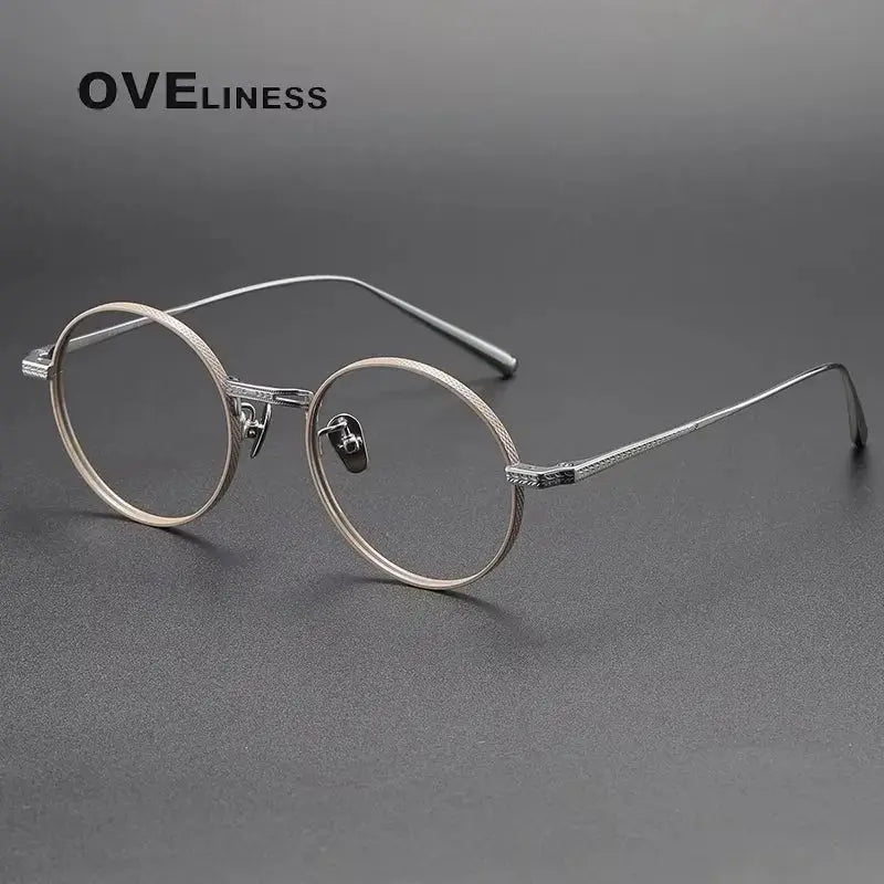 Women's Round Full Rim Titanium Prescription Glasses 369026 — view 4 | Rx Spectacle