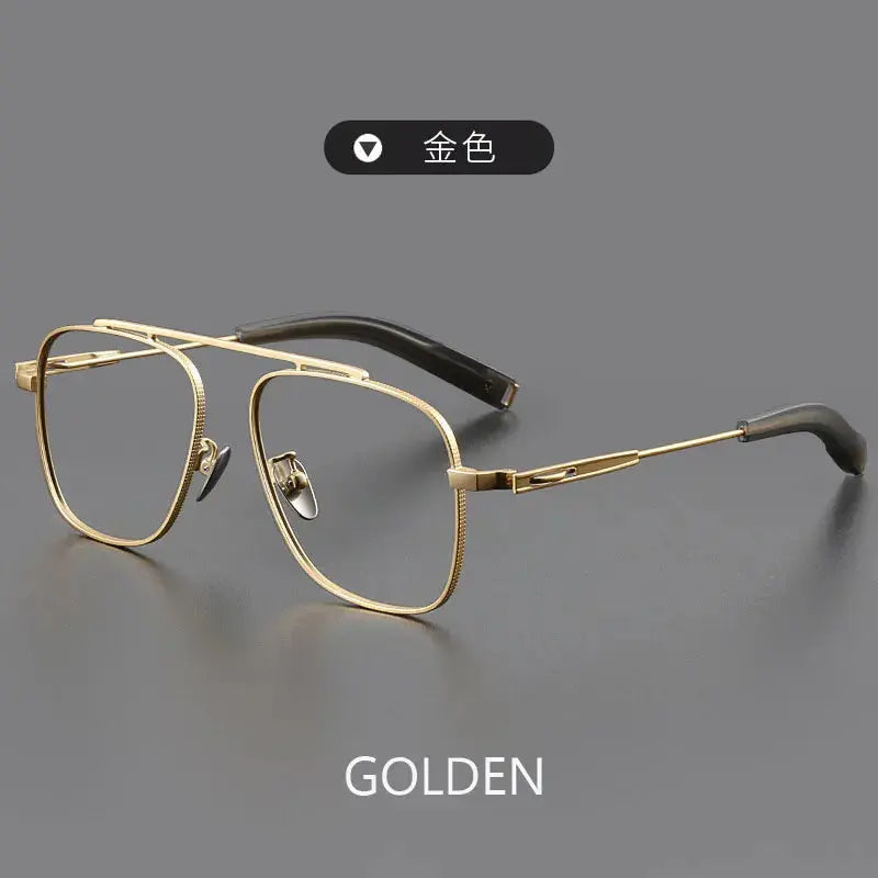 Men's Square Full Rim Titanium Prescription Glasses 344105 — view 5 | Rx Spectacle