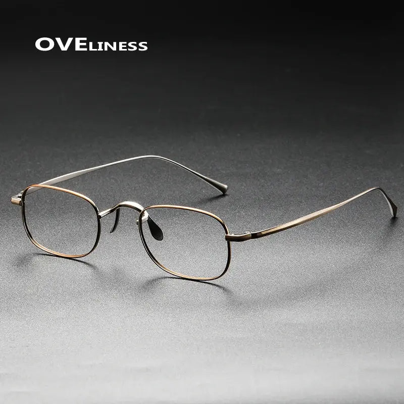 Unisex Square Full Rim Titanium Prescription Glasses 369165 — view 5 | Rx Spectacle