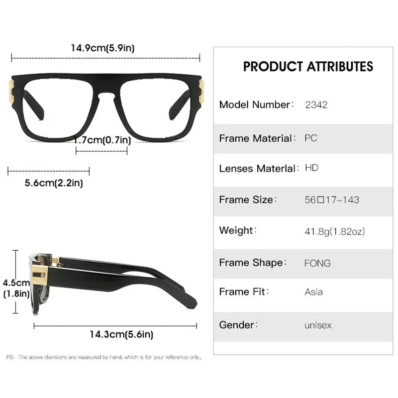 Unisex Browline Full Rim Oversized Prescription Glasses 234200 — view 2 | Rx Spectacle