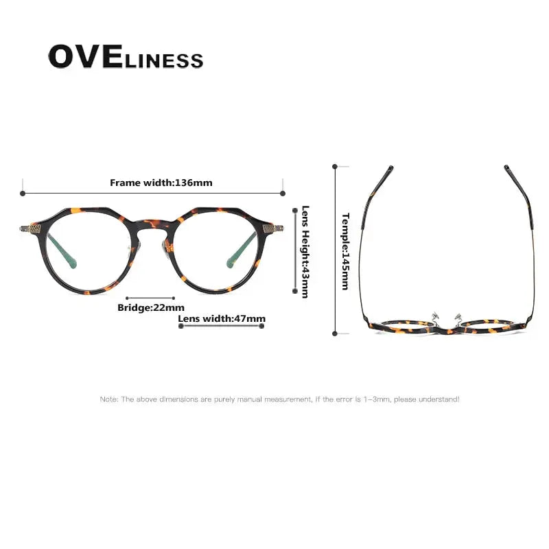 Women's Oval Full Rim Titanium Flat Top Prescription Glasses 322402 — view 2 | Rx Spectacle