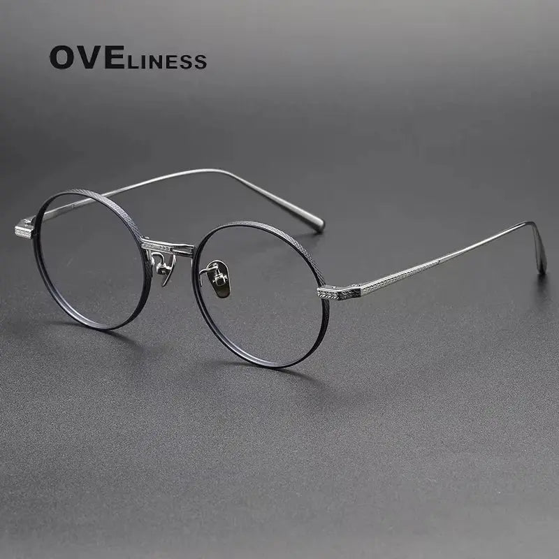 Women's Round Full Rim Titanium Prescription Glasses 369026 — view 7 | Rx Spectacle