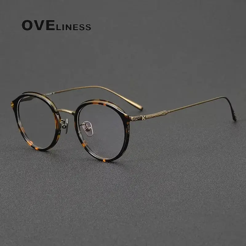 Women's Oval Full Rim Titanium Prescription Glasses 642114 — view 5 | Rx Spectacle