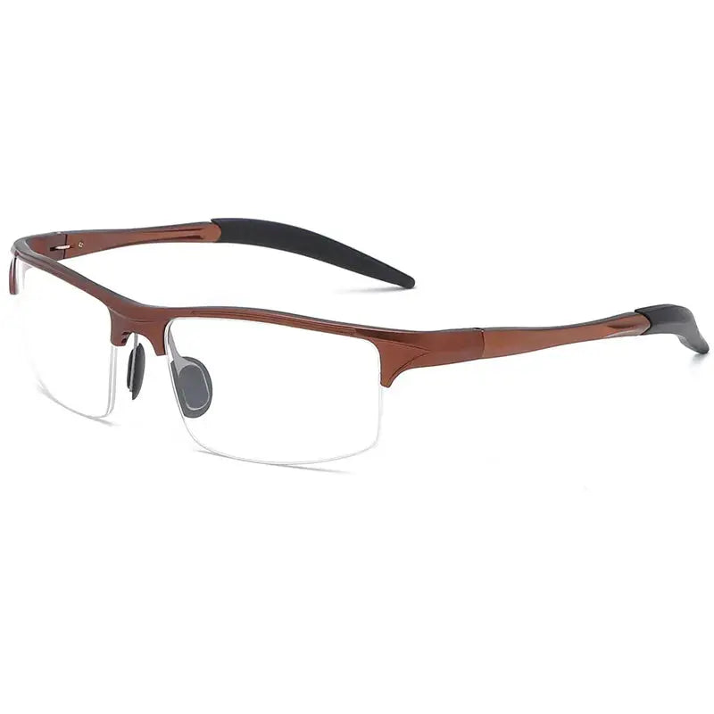 Women's Square Semi-Rimless Aluminum Sports Glasses 81772 — view 4 | Rx Spectacle