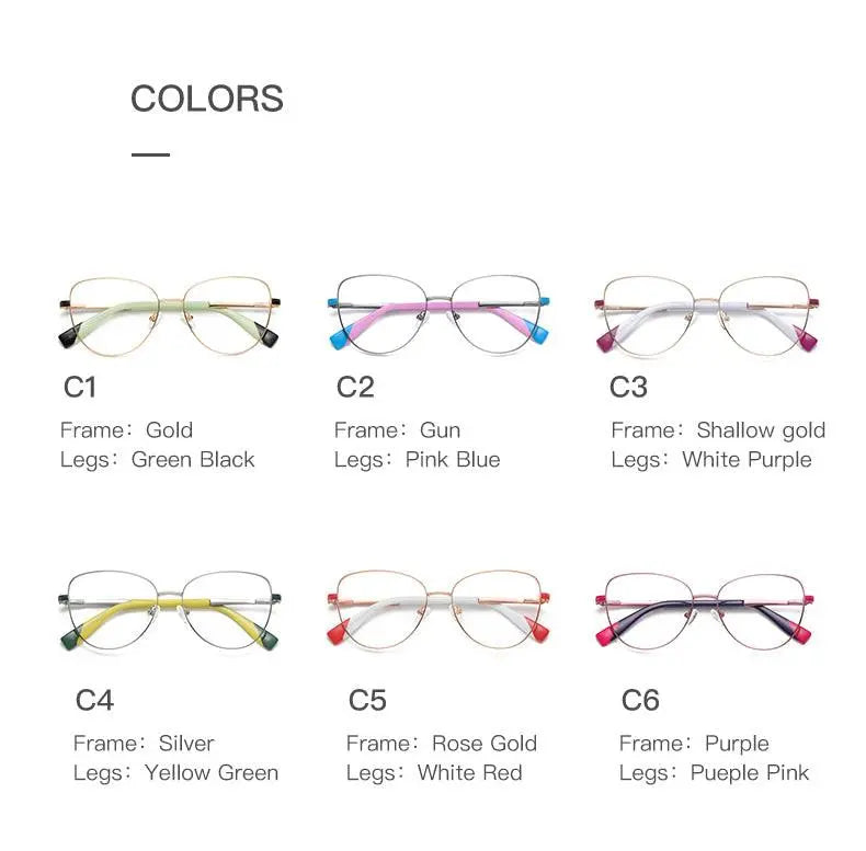 Women's Cat Eye Full Rim Prescription Glasses 3019 — view 13 | Rx Spectacle