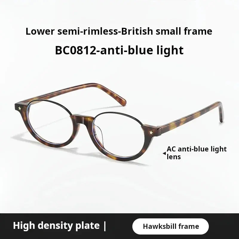 Unisex Oval Full Rim Titanium Prescription Glasses 720812 — view 4 | Rx Spectacle