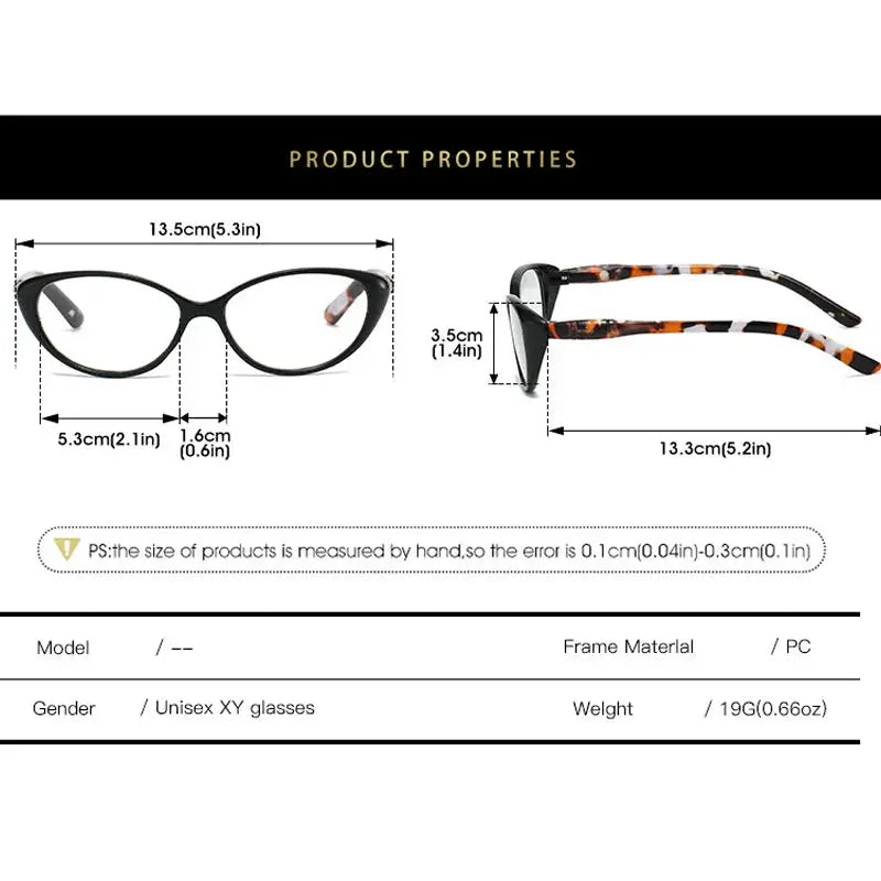 Women's Cat Eye Full Rim Alloy Reading Glasses 725001 — view 2 | Rx Spectacle
